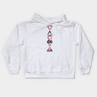 4 ELEMENTS PLUS 1 - v tie dye Kids Hoodie